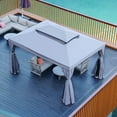 thumbnail image 3 of SIMENMAX 10x13 Ft Patio Gazebo,Outdoor Gazebo Canopy with Mosquito Netting and Curtains,Sturdy Soft Top Gazebo, 3 of 10
