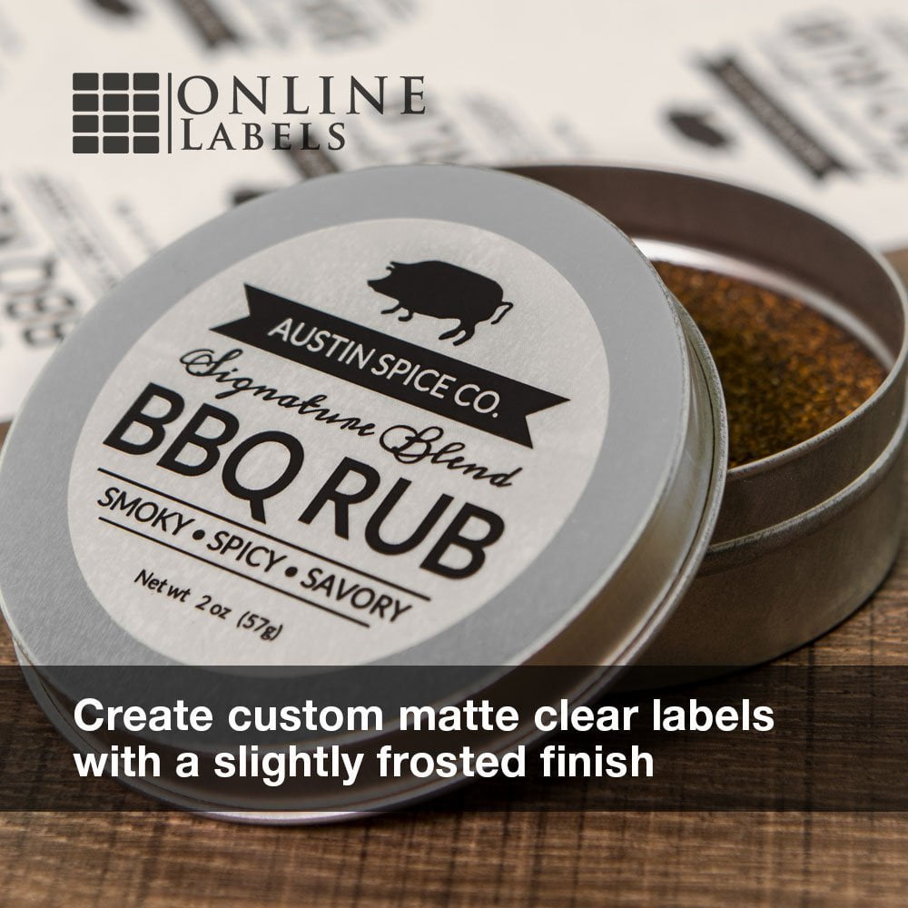 Online Labels - Clear Matte Sticker 