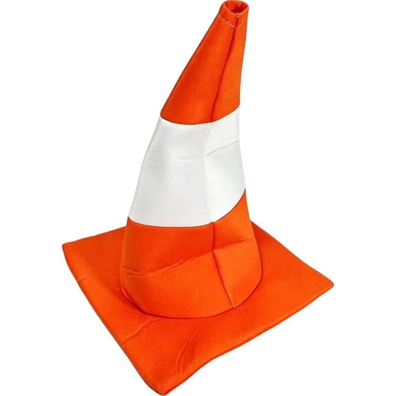 Hsqqdc Traffic Cone Shape Hat Unisex Party Funny Headwear for Party Props