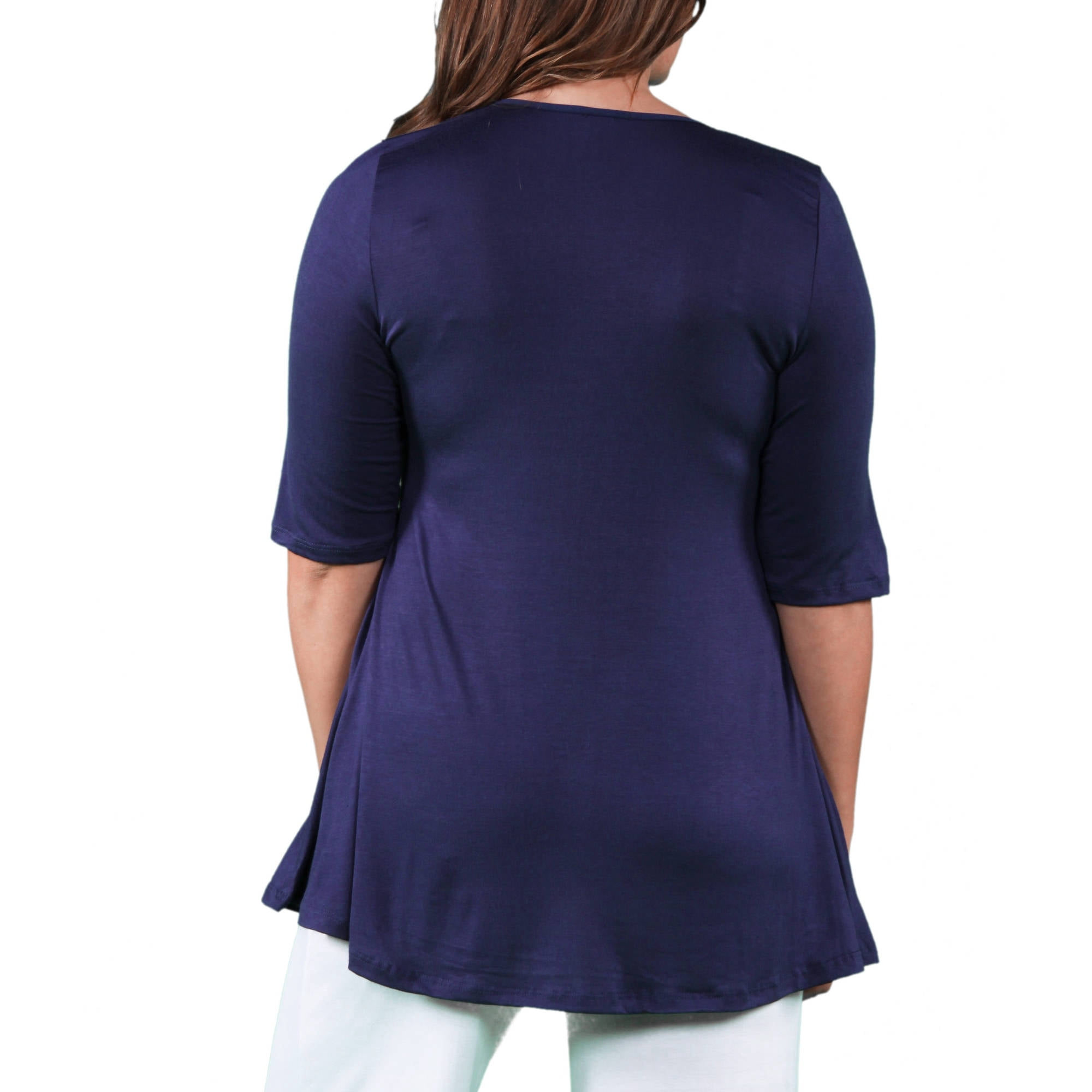 Women's Plus Size Elbow Sleeve Tunic