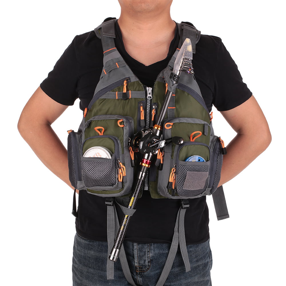 Dual-Use,Reflective Tactical Vest,Adjustable Size for Men and Women XIAKE Fly Fishing Vest,Life Jacket 