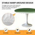 thumbnail image 2 of Elastic Fitted Round Tablecloth, Ombre Waves Waterproof Stretch Table Cover for 36"-44" Tables, Abstract Art Gradient Sage Green Modern Washable Outdoor Tablecloths for Patio, Picnic, Camping, 2 of 9