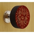 thumbnail image 2 of IBA Indianbeautifulart Poignées Gravées Rouges pour Porte de Placard en Bois Lot de 10, 2 of 3