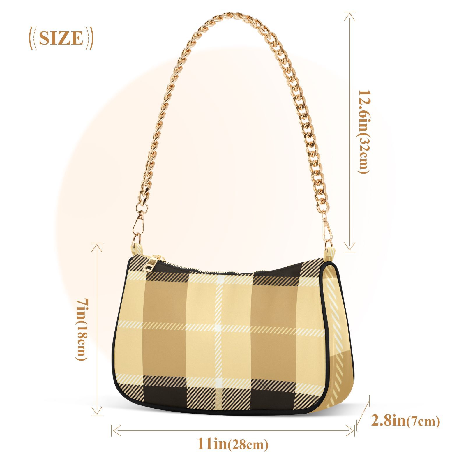 Yellow LatticeWomen Small Shoulder Bag Crossbody Tote Hobo Bags Purse Clutch Handbags with Chain Strap for Women