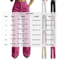 thumbnail image 2 of Ohufall Trendy Womens Pant Solid Color High Waist Wide Leg Pants Button Zipper Pocket Daily Outfits, 2 of 6