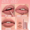 thumbnail image 2 of Velvet Lipstick Set Lip Liner Lip Gloss And Lipstick Combo For Natural Lip And Longlasting Effect Lip Makeup Unique Festival 70ml Lip Sticks Neutral Lipstick Shades Bigger Plumper Lipstick Changes, 2 of 8