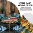 thumbnail image 2 of Red Blue American Flag Round Tablecloth for 55-60 Inch Tables, Fitted Table Cover with Elastic Edge, Sunflower US Flag Vintage Waterproof Outdoor Table Cloth Protector for Patio Garden Dinner Picnic, 2 of 9