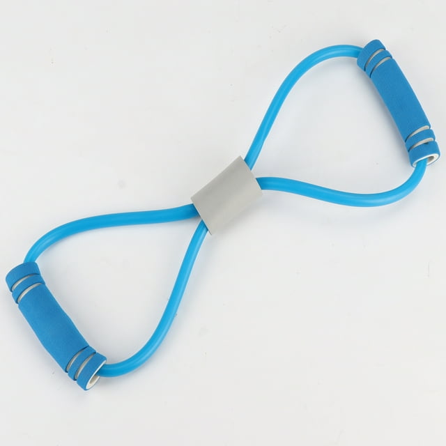 Tensor de brazo de 8 caracteres, entrenador de fitness, látex, hombros, cuello, estiramiento en casa con cuerda elástica para la espalda