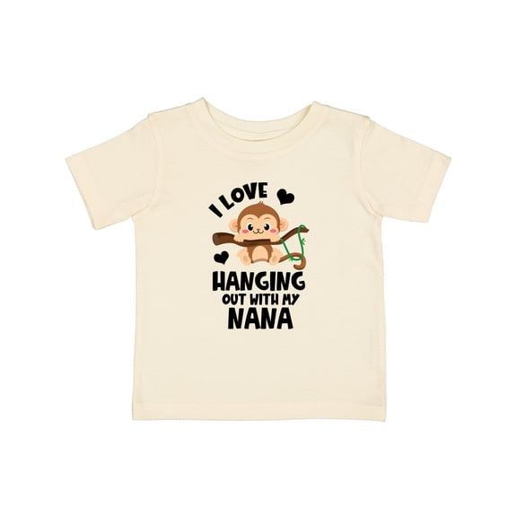 Inktastic Monkey I Love Hanging out with My Nana Boys or Girls Baby T-Shirt