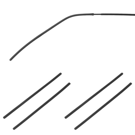 Uxcell 2 Pairs Eye Glass Replacement Temples, Silicone Anti-Slip Eyeglass End Tips Glasses Retainers Fits 1-1.2mm for Round Thin Metal Eyeglass Sunglasses Temple, Style5 Black