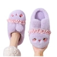 thumbnail image 4 of NIEWTR Kids Slippers for Boys Girls Winter Warm Cute Dog House Shoes Fuzzy Fun Cartoon Indoor Bedroom Footwear(A-Purple,11), 4 of 4