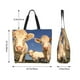 thumbnail image 5 of Balery Cows Cattles Bolsa Tote Estilo Estético con Cremalleras, Bolsa de Hombro, Bolsa de Compras Grande y Plegable, 5 of 8