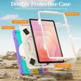 thumbnail image 6 of Protecive Case for Samsung Galaxy Tab S11 11 inch 2025 SM-X730 X736B Shockporoof Cover with Pencil Holder Rotating Hand Strap & Stand Shoulder Strap & Universal Stylus Pen, 6 of 7