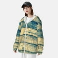 thumbnail image 3 of Gaeub Retro Wooden Men's and Women's UPF 50+ Long-Sleeved Sun Protection Clothing, Fishing Shirt Long Sleeve Zip-Large, 3 of 7