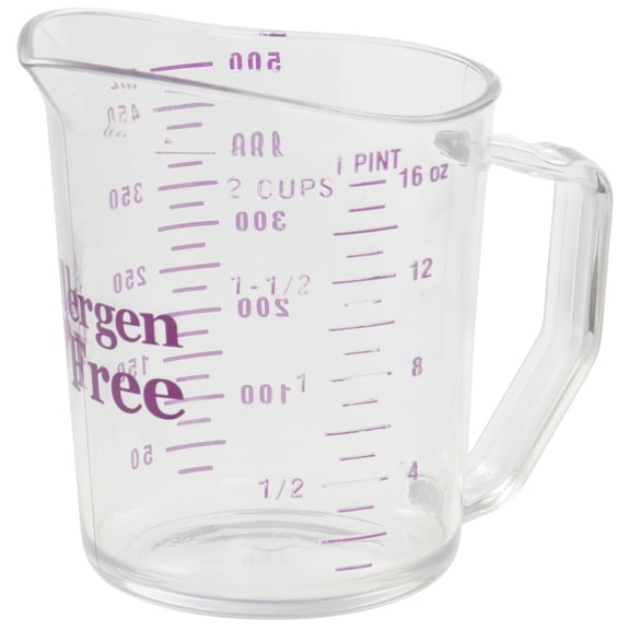 Cambro Camwear® 1 pt Clear Polycarbonate Allergen Awareness Measuring Cup