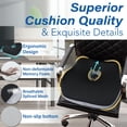 thumbnail image 3 of QUTOOL Car Seat Cushion for Driving, Memory Foam Driver Seat Cushion with Coccyx Cutout, Height-Boosting Car Seat Pad for Long Drivers, Car, Truck, SUV & Office Chair, Black, 3 of 10