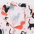 thumbnail image 6 of Halloween Pajamas Women European Cat Printed 2 Pc Short Sleeve Pocket Button Down Lapel Shirts Loose Casual Shorts Soft Sleepwear Comfort Loungewear Sets Woman White L, 6 of 9