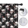 thumbnail image 4 of Blackout Kids Curtains,Black Red Skull Burst Pattern Childrens Insulated Curtains Set Of 2,Bedroom Essentials,Toddler Room Decor 52x84in(132x213cm), 4 of 5