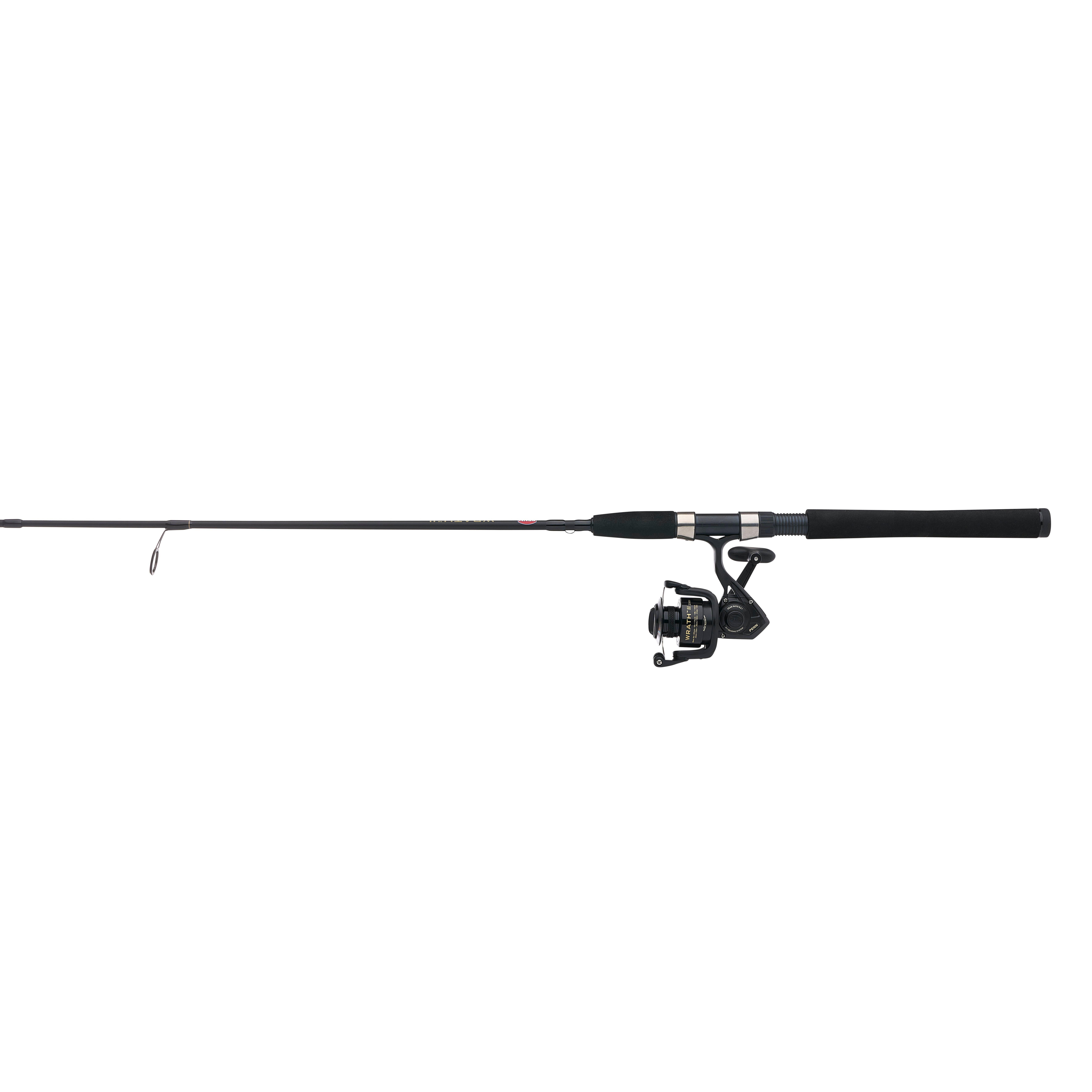 PENN Wrath II Spinning Fishing Combo, 6'6" Medium Light Rod, 2500 Size Reel