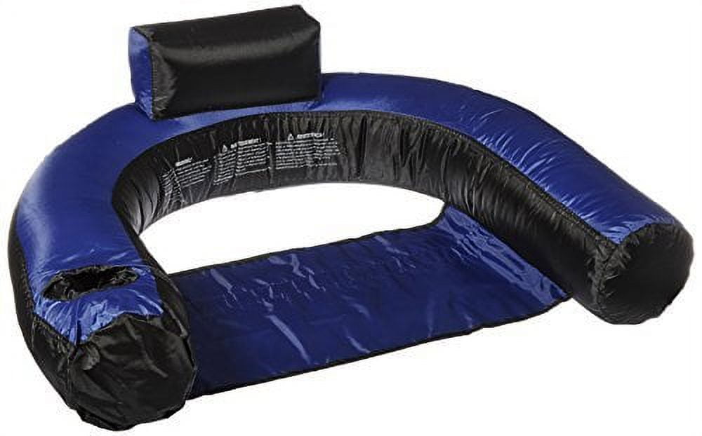 SWIMLINE ORIGINAL Fabric Covered U-Seat Pool Flost U-Seat Lounger Raft For Adults & Kids | Comfortable Sling Seat, Back Rest, Cup Holder, & Quick-Dry Cover For Adult Or Kid Floating & Lounging 90465