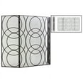 thumbnail image 2 of Benzara BM182050 Metal Hinged Fireplace Screen with Circle in Circle Pattern, Gunmetal Gray - 30 x 0.25 x 38.25 in., 2 of 2