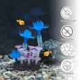 thumbnail image 4 of Unique Bargains Aquarium Coral Luminous Fish Tank Ornaments Silicone Aquarium Plants Fish Tank Coral Fake Coral for Fish Landscape Decoration Aquarium Ornaments Blue, Purple, 4 of 7
