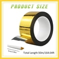 thumbnail image 2 of Gold Washi Tape, 1.96"x164Ft High Viscosity Decorative Craft Tape, Mirror Tape, Reusable DIY Tape for Gift Wrapping Scrapbooking Photo Wall, Metallic Tape for Wedding Party Art Craft Decoration,Gold, 2 of 6