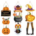 thumbnail image 2 of 9pcs Halloween Wall Hanging Decor Pumpkin, Witch Hat & Party Sign for Door, Porch & Wall Festive Atmosphere for Halloween Celebration, 2 of 5