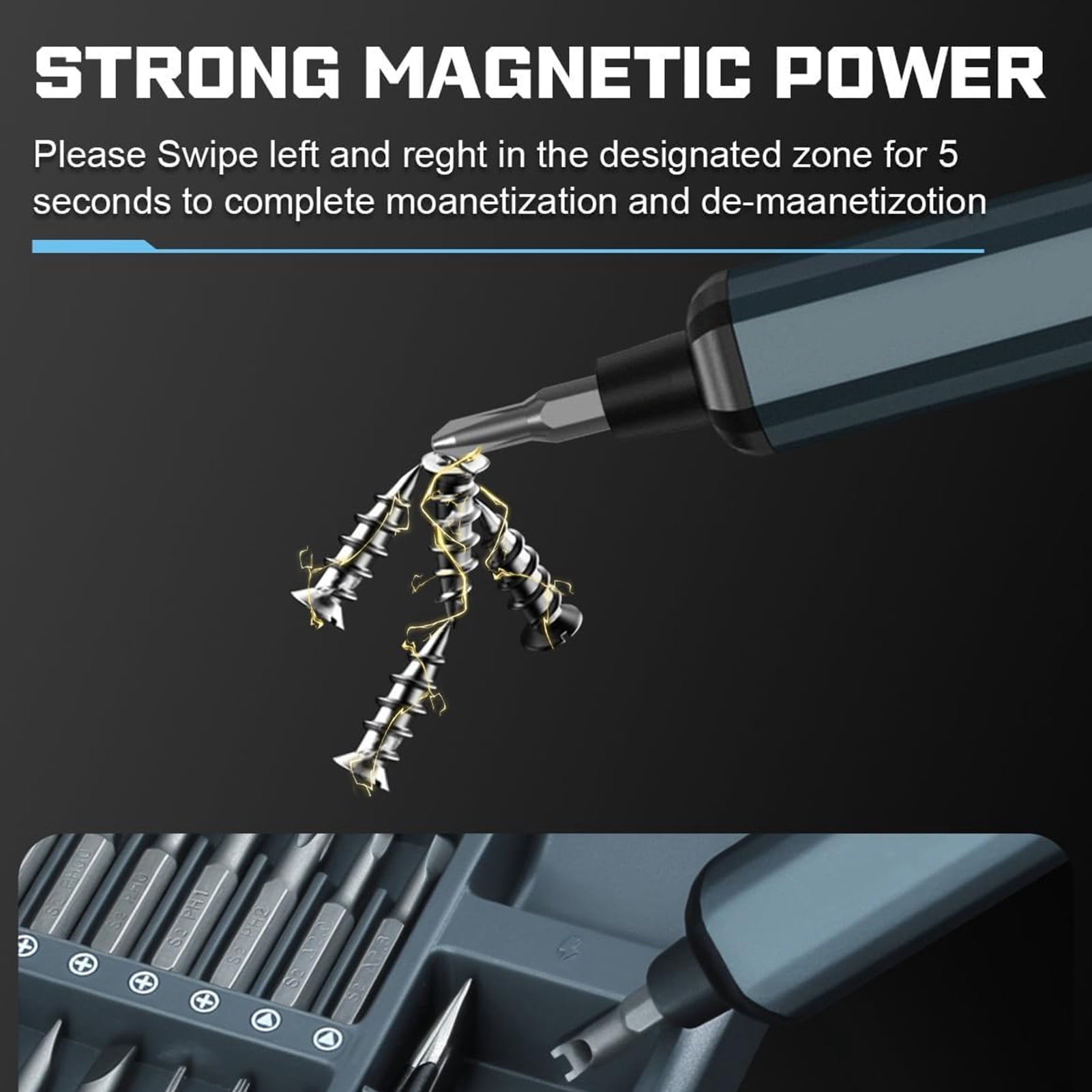 68-in-1 Electric Screwdriver Set Rechargeable 5 Torque Settings Precision Power Tool Magnetic Screw Driver Bits Screwdriver Kit