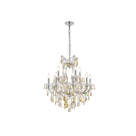 2800 Maria Theresa Collection Chandelier D:27in H:26in Lt:13 Chrome Finish (Royal Cut Crystals)