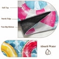 thumbnail image 6 of Round Rugs 5Ft, Summer Blue Pool Round Area Rug Washable Indoor Throw Carpet, Ocean Beach Swimming Ring Vintage Soft Non Slip Circle Rug for Cabinet Bathroom Home Decor Aesthetic, 6 of 8