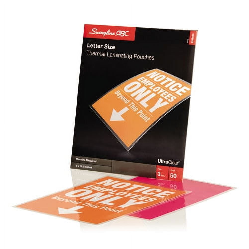 "Ultraclear Thermal Laminating Pouches, 3 Mil, 9"" X 11.5"", Gloss Clear, 50/box | Bundle of 5 Boxes"