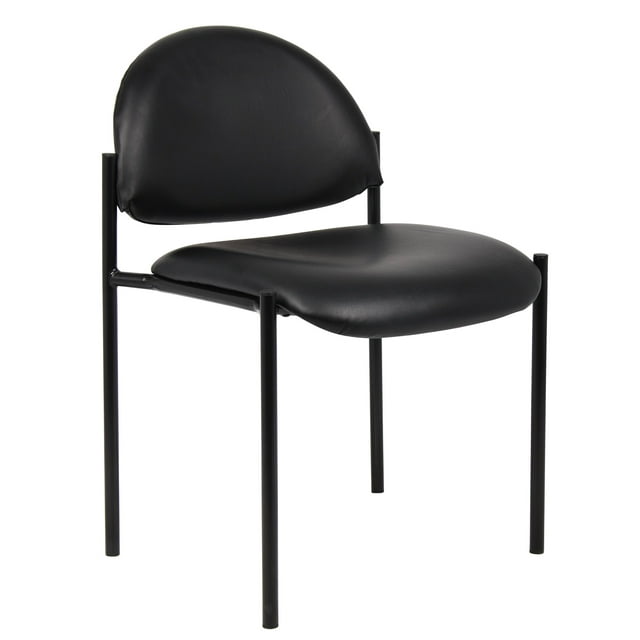 Boss Office Products Chaise Empilable Dimond Caressoft en Noir (B9505-CS)