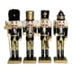 thumbnail image 5 of Injueey 4 paquete/lote soldado Cascanueces de Navidad no tóxico seguro para decoración coleccionable de interior y exterior oro negro 4 Uds Oro negro 4 piezas 2Conjunto, 5 of 6