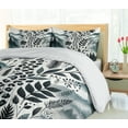 thumbnail image 5 of Ambesonne Nature Art Duvet Cover Set, Mountains Nordic Floral, Calking, Dark Petrol Blue White, 5 of 6