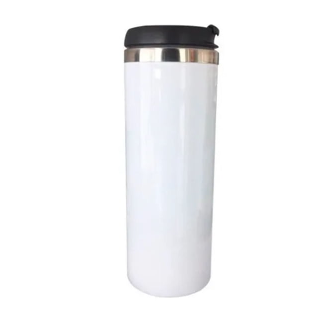 Vaso aislado Taza de café aislada con revestimiento de sublimación térmica de acero inoxidable de doble capa blanca de 420 ml