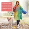 thumbnail image 4 of Colorful Tie Dye Cloud Shape Pattern Wearable Oversized Blanket,Wearable Blanket Hoodie for Adults,Cozy Hooded Blankets with Super Pockets,Super Warm Fuzzy Pullover for Women & Men, 4 of 6
