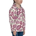 thumbnail image 3 of Fotbe Rose Flowers Pattern Youth Pullover Hooded Sweatshirt, Boys Hoodie, Kangaroo Pocket Hoodie for Kids Girls -Medium, 3 of 6