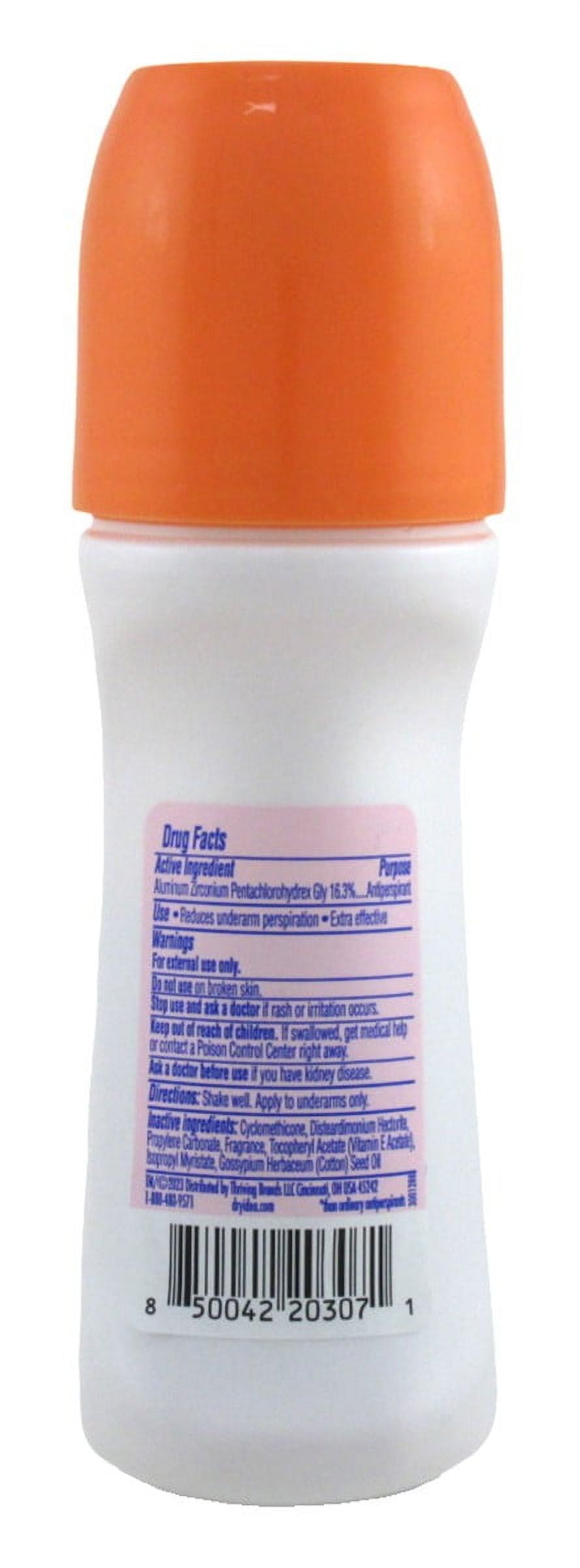 Dry Idea Deodorant 3.25oz Roll On Fresh Linen Antiperspirant (Pack of 3)