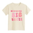 thumbnail image 4 of Wxirdiow Cute Tops for Teen Girls Girl's Graphic Print Tee Shirt Round Neck Short Sleeve T Shirts Summer Cute Trendy Tops Beige Size,3-4 Years, 4 of 4