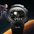 thumbnail image 6 of SKMEI Mens Digital Sports Watch, LED Screen Military Waterproof Leisure Stop Watch Alarm Clock Countdown Military Watch, Black, 6 of 7