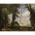 thumbnail image 3 of John Constable 18x15 Black Modern Framed Museum Art Print Titled - Salisbury Cathedral from the Bishop's Garden (1826), 3 of 5