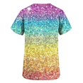 thumbnail image 4 of SDNall T-shirt de Travail à Manches Courtes avec Imprimé Pailleté pour Femme, 4 of 9