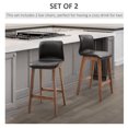 thumbnail image 4 of HOMCOM Bar Stools Set of 2, Counter Height Bar Chair with PU Leather Brown, 4 of 10