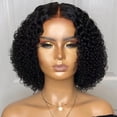 thumbnail image 4 of Women's center-parted black cornrow hair short synthetic hairpiece, 4 of 10