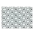 thumbnail image 1 of Xo Cutting Board, Doodle Style Pattern with Friendship Monochrome Letters Internet Expression Print, Decorative Tempered Glass Cutting and Serving Board, Large Size, Black and White, by Ambesonne, 1 of 1