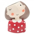 thumbnail image 1 of SweetCandy Cute Girl Shaped Cartoon Succulent Vase Flower Pot Resin Plant Pot for Garden Home Decoration 5.1*2.9*3.1inch, 1 of 5