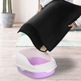 thumbnail image 2 of HELIAHOO Tapis de Litière pour Chat Facile à Nettoyer : Petit Tapis de Bac à Litière pour Sol, Tapis de Capture de Litière en Plastique, Matériau Écologique en EVA (Noir, 24x15 Po) CJ912-64526, 2 of 8