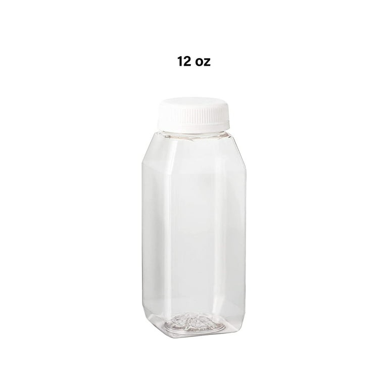 Holotap 36 Pack Empty PET Plastic Juice Bottles 12 OZ Clear