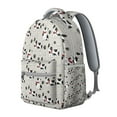 thumbnail image 2 of Artistic Dog Print Backpack with Watercolor Dog Artwork, Featuring Paw Prints and Bones, Suitable for School and Travel, 2 of 6